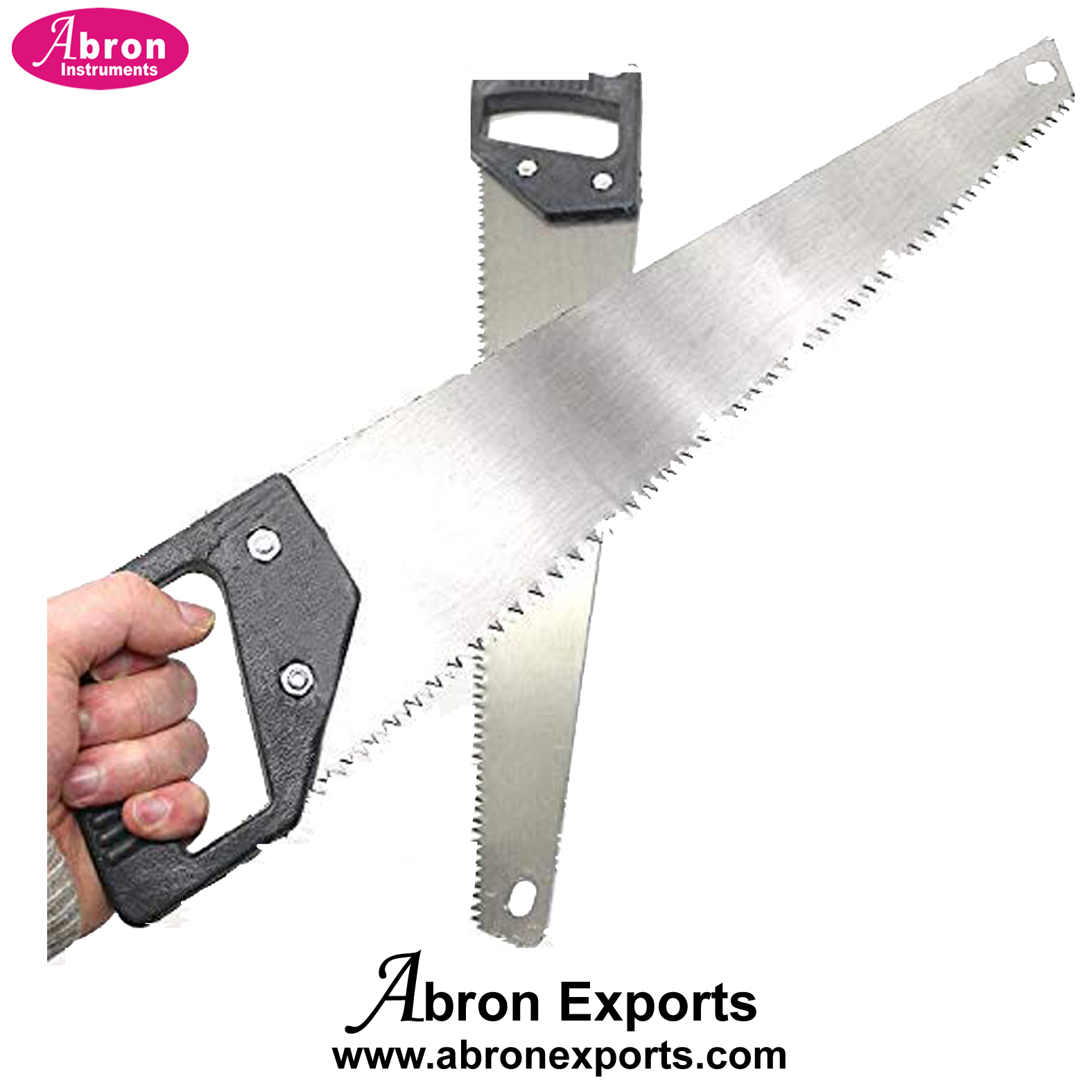 hacksaw Hand Saw with Hardened Steel blades 450mm 18 inch Silver colour body For Professionals & Craftsmen Abron AT-32HS12P